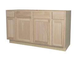 Quality One™ 36 x 34-1/2 Unfinished Oak Sink/Cooktop Kitchen