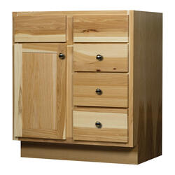 Quality One™ 30" W x 21" D x 34-1/2" H Unfinished Hickory Vanity ...
