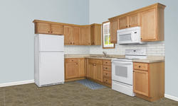 Quality One™ 19'L Unfinished Oak Kitchen - Cabinets Only at Menards®