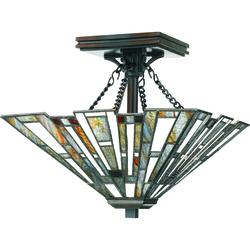 Patriot Lighting Trysta Bronze 2 Light Semi Flush Mount Ceiling Light