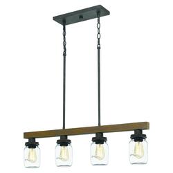 Patriot Lighting® Wheland Matte Black 4-Light Island Light at Menards®