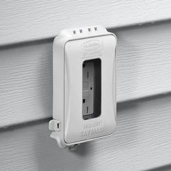 Taymac ML500W Expandable In-Use Outdoor Outlet Cover, Single Gang Flat -  White