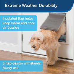 PetSafe 10.12 x 16.25 Large White Extreme Weather Pet Door at Menards