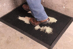 Rhino Mats 3' x 5' Black Uni-Mat All-Purpose Rubber Door Mat at Menards®