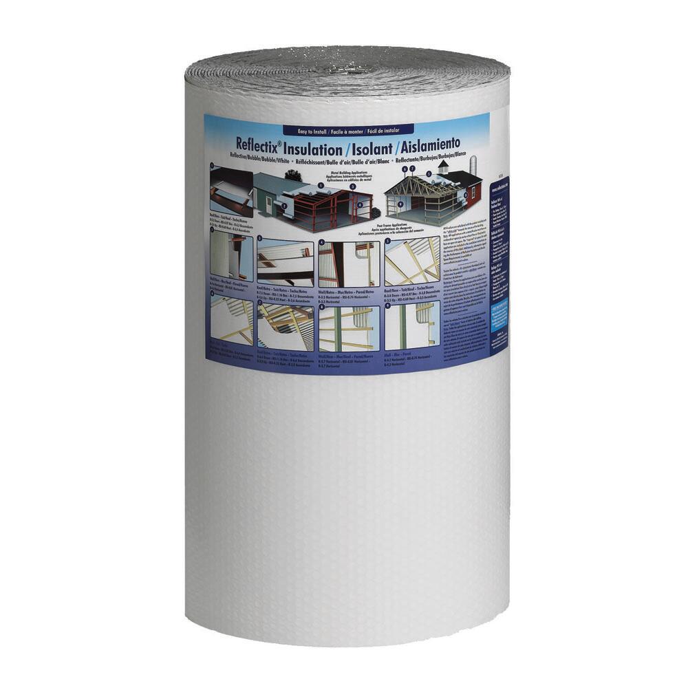 Reflectix R-2.8 Single Reflective/White Single Bubble Insulation 4' x 100' Reflectix R-2.8 Single Reflective/White Single Bubble Insulation 4' x 100'