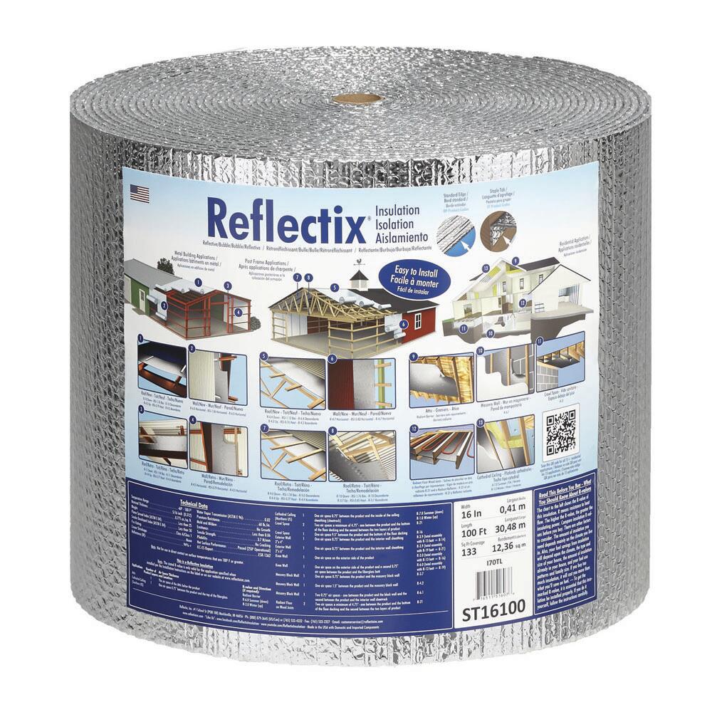 Reflectix R-3.7 Double Reflective Insulation with Staple Tab 2' x 100' Reflectix R-3.7 Double Reflective Insulation with Staple Tab 2' x 100'