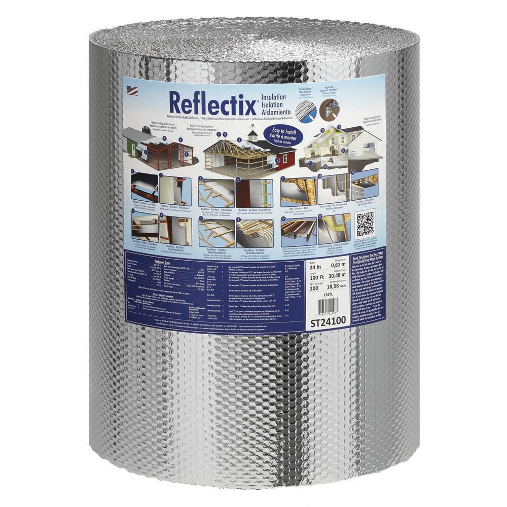 Reflectix R-3.7 Double Reflective Insulation with Staple Tab 2' x 100' Reflectix R-3.7 Double Reflective Insulation with Staple Tab 2' x 100'