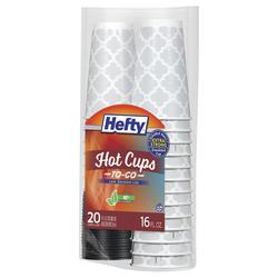 Hefty Disposable Hot Cups with Lids, 16 Ounce, 20 Count 16oz - 20