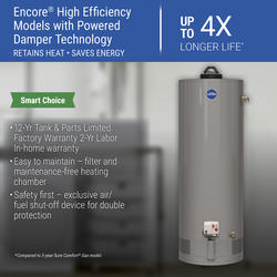 Propane 36000 Btu Water Heater Richmond® Encore® 40 Gallon 12-Year