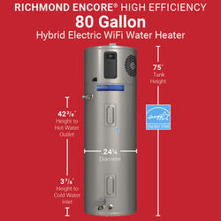 American Water Heater Company Commercial 80-Gallon Tall 3-year Limited  Warranty 4500-Watt Double Element Electric Water Heater at