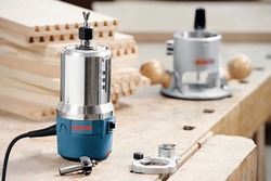 Menards Laminate Router Bosch® 12-Amp Corded 2.25 HP Plunge/Fixed Base Router Combo Kit at Menards®