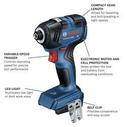 Bosch® 18-Volt Brushless Cordless 1/2" Drill & 1/4" Impact Driver Combo ...