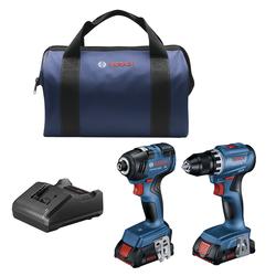 Bosch® 18-Volt Brushless Cordless 1/2" Drill & 1/4" Impact Driver Combo ...