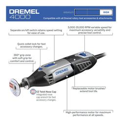Dremel 4000 1.6Amp High-Performance Rotary Tool 4000-4/86-P - Gray