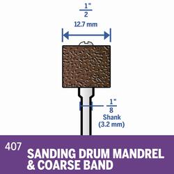 Dremel Sanding Drums Kit Sand Band 1/2 1/4 3/8 Inch Sand Mandrels Drum 120  Grit for Woodworking Nail Drill Rotary Abrasive Tools