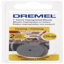 Dremel 425-02 Polishing Disc, 1 in Dia, Emery Cloth Abras