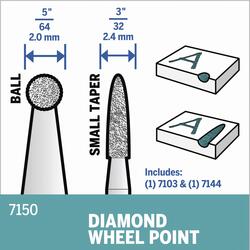 Dremel 7150 Diamond Wheel Point Set