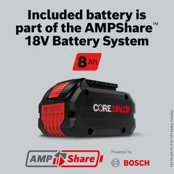BOSCH GBA18V80 18V CORE18V® Lithium-Ion 8 Ah High Power Battery