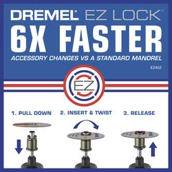 Dremel EZ726-01 EZ Lock Sanding & Polishing Rotary Accessories Kit, 8-Piece  Assorted Set - Ideal for for Light Sanding, Detail Cleaning, or Polishing