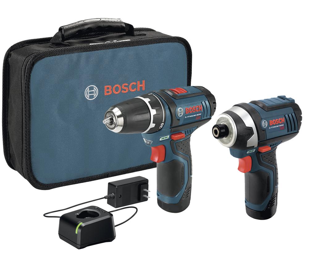 Bosch CLPK22-120 12V Cordless Lithium-Ion 3/8 in. Drill Driver and Impact Driver Combo Kit Bosch CLPK22-120 12V Cordless Lithium-Ion 3/8 in. Drill Driver and Impact Driver Combo Kit