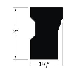 Alexandria Moulding 1-1/4 in. x 2 in. x 84 in. Vinyl Brick