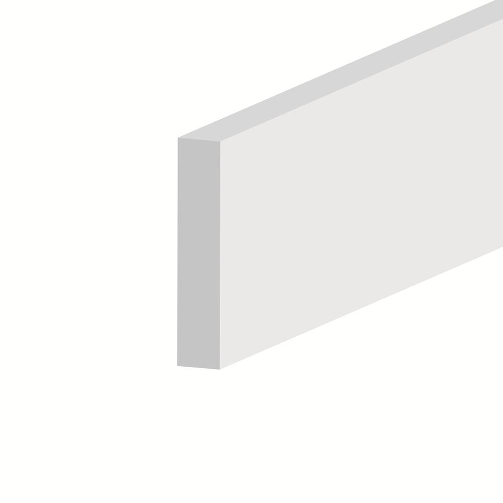 Royal® Building Products 1/4 x 1-1/8 x 8' White PVC Lattice Moulding WM268
