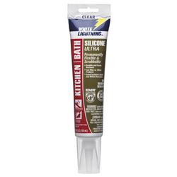 WHITE LIGHTNING, Clear, 10 oz, Silicone Sealant - 6KHF5