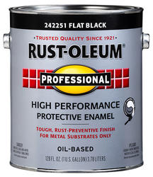 Rust Oleum Professional Flat Black Voc High Performance Protective Enamel Metal Paint