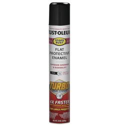 Rust-Oleum® Stops Rust Turbo Spray System Flat Black Enamel Spray Paint -  24 oz at Menards®