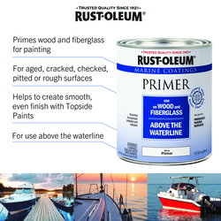 Rust-Oleum® Marine Coatings Flat White Wood & Fiberglass Topside Primer ...