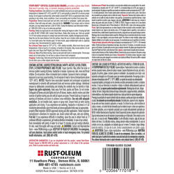Rust-Oleum 15 oz. Rust Preventative Gloss Crystal Clear Spray Paint (Case  of 6) V2102838 - The Home Depot