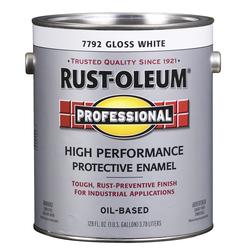 RUST-OLEUM, For Metal/Wood, High Gloss Dairy White, Food/Beverage Grade  Enamel Paint - 6A396