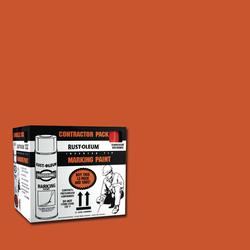 Rust-Oleum® Professional Flat Fluorescent Red-Orange Inverted Marking Spray Paint 15 oz. - 12 pk.