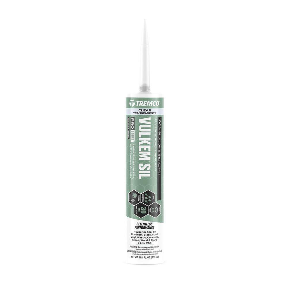 Tremco® Vulkem® SIL Pro Series 100% Silicone Clear Sealant - 10.1 oz.