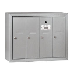 Salsbury Industries® Vertical Mailbox - 4 Doors - Aluminum
