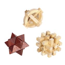 Best Buy: Samsonico USA Wooden Puzzles (Set of 4) Brown SM-50950