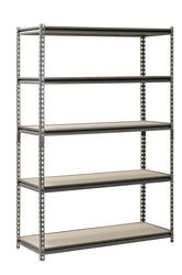 Muscle Rack 5-Shelf Steel Shelving Silver-Vein 18 D x 48 W x 72