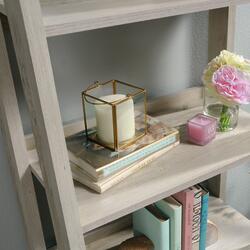 Sauder 2-Shelf Bookcase, Chalked Chestnut