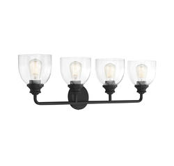 Savoy House Essentials Vale 4-Light Black Vanity Light at Menards®