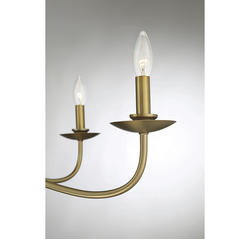 Meridian 5-Light Natural Brass Chandelier at Menards®
