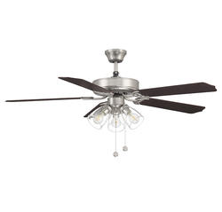 Meridian 52" 3-Light Brushed Nickel Indoor Ceiling Fan at Menards®