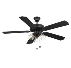 Meridian 52" 3-Light Matte Black Indoor Ceiling Fan at Menards®