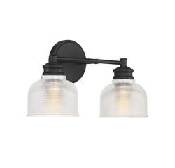 Meridian 2-Light Matte Black Vanity Light at Menards®