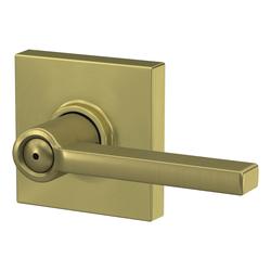 Schlage® Latitude Privacy Lever with Collins Trim in Satin Brass