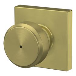 Schlage® Bowery Knob with Collins Trim Privacy Door Lock - Satin Brass  Finish at Menards®