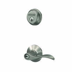 Schlage® Accent Satin Nickel Entry Door Lever and Single Cylinder Door  Deadbolt at Menards®