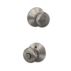 Schlage® Plymouth Bed & Bath Privacy Door Knob in Satin Nickel Finish