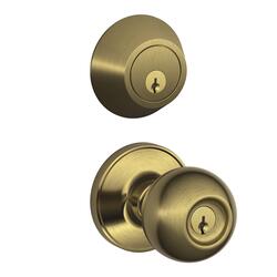 Dexter® by Schlage® Corona Antique Brass Entry Door Knob and Single ...