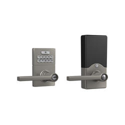 J-Series by Schlage® Keypad Lever with Gatlin Trim in Satin Nickel