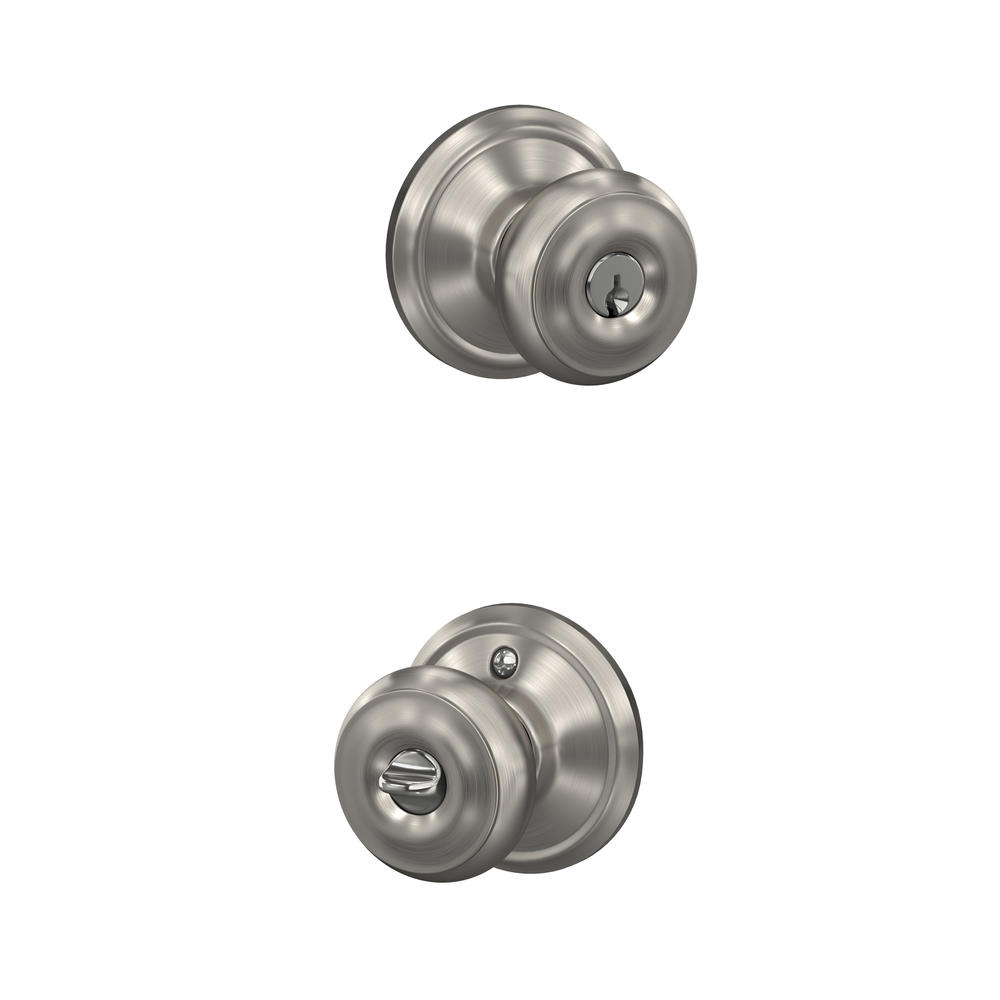 Schlage Georgian Satin Nickel Keyed Entry Door Handleset